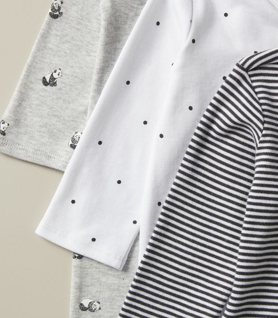 3 Pack Baby Organic Cotton Snap Coveralls