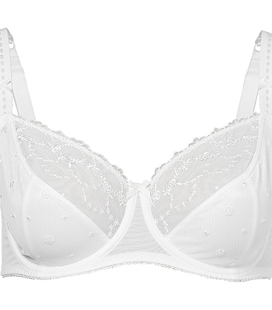 Lily Loves 2 Pack Embroidered Bras - Black/White 