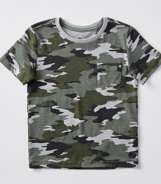 Camouflage Print T-shirt - Green Camo