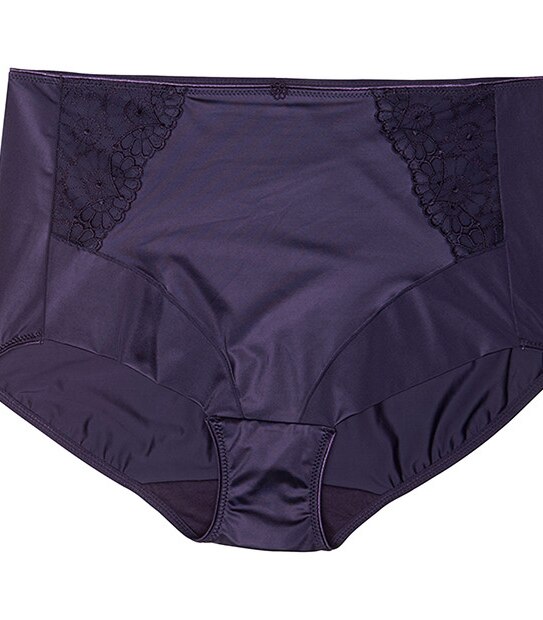 Embroidered Full Briefs - Purple Velvet