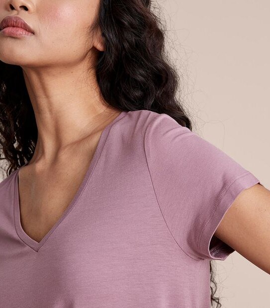 Modal/Elastane V-Neck T-Shirt | Target Australia