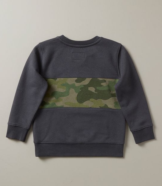 Spliced Camouflage Jumper