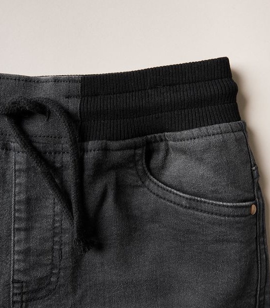 Brooklyn Ribbed Waist Straight Jean Jogger