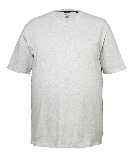 Men's Mr Big Short Sleeve Australian Cotton V-Neck T-Shirt - Grey