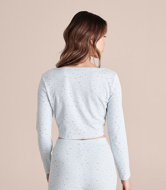 Lily Loves Pointelle Long Sleeve Sleep Top