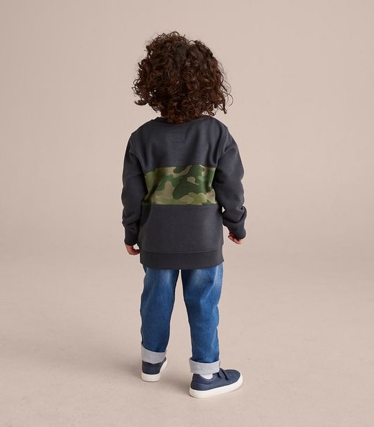Spliced Camouflage Jumper