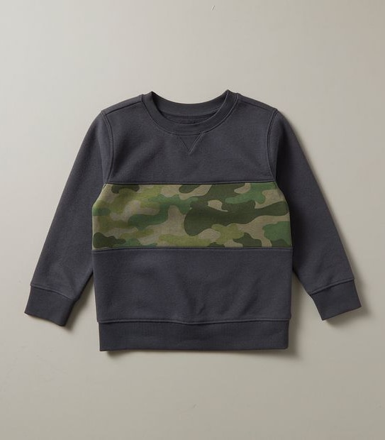 Spliced Camouflage Jumper
