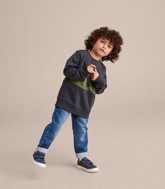 Spliced Camouflage Jumper