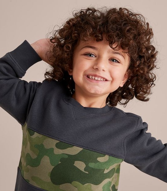 Spliced Camouflage Jumper