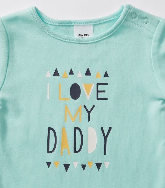 Baby Short Sleeve Love Daddy Bodysuit