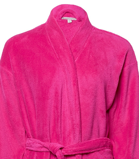 Coral Fleece Short Dressing Gown - Pink