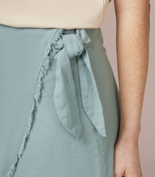 Piping Hot Wrap Mini Skirt