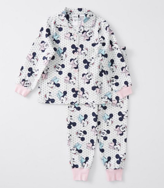 Disney Minnie Mouse Flannelette Pyjama Set - White