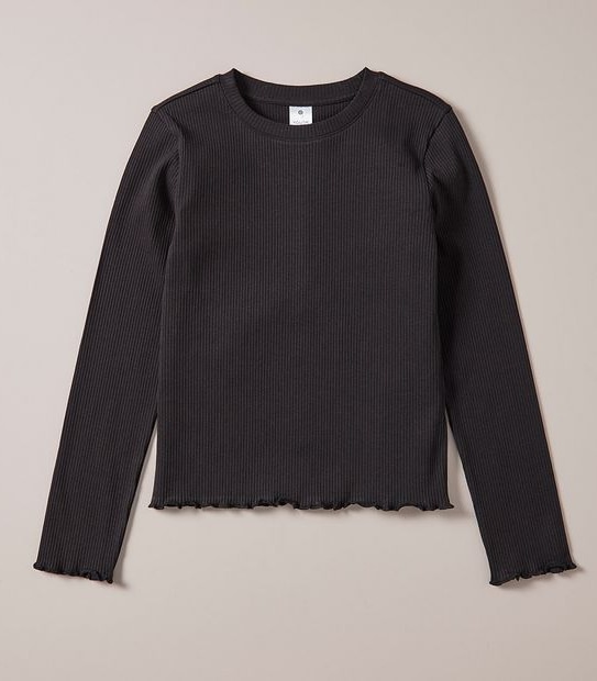 Rib Long Sleeve Top