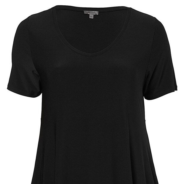 Belle Curve Drape Dress - Black | Target Australia