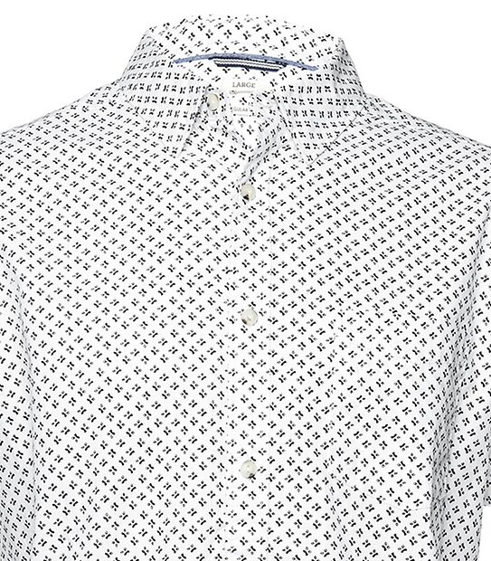 Short Sleeve Shirt- Ditsy White 3 of 3