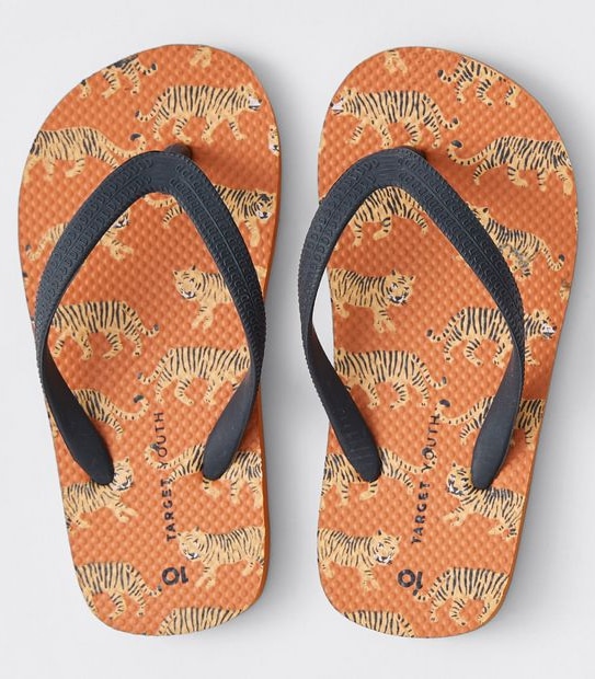 Kids Junior Printed Thongs