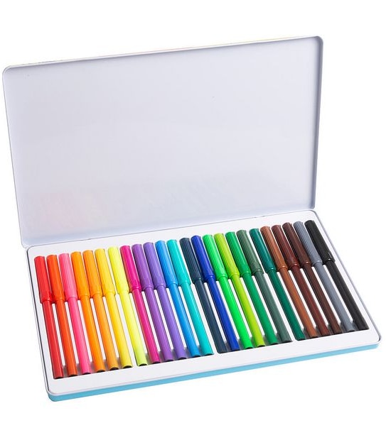 24 Pack Coloured Markers 