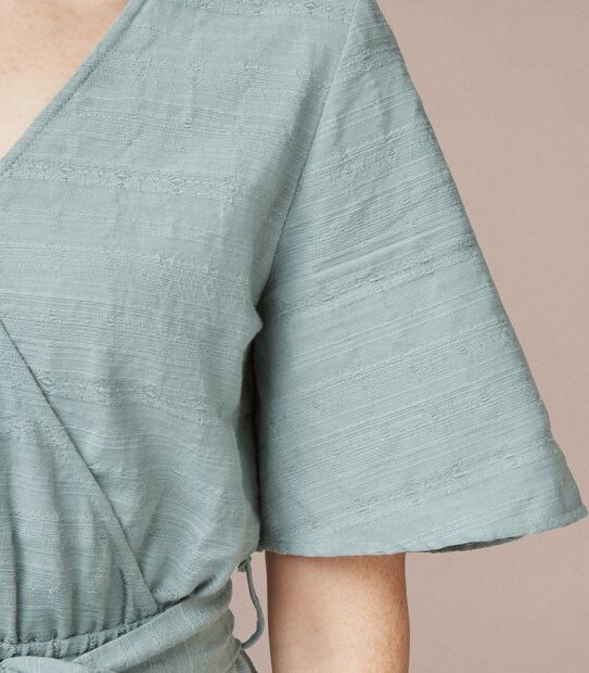 Piping Hot Wrap Frill Mini Dress