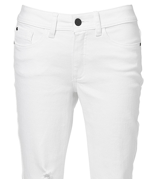 Dannii Minogue Petites Ripped Denim Jeans - White