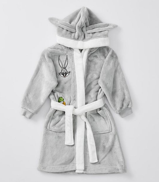 Bugs Bunny Hooded Dressing Gown - Grey