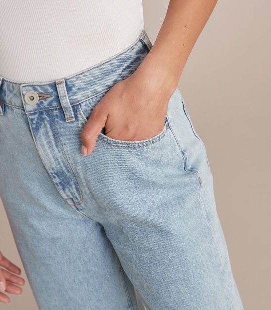 Lily Loves High Rise Wide Leg Denim Jeans