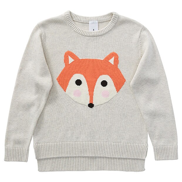 Intarsia Fox Knit Jumper