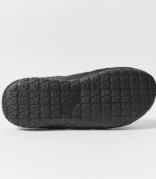 Leather Strap Back Crazy Horse Sandals - Dark Brown