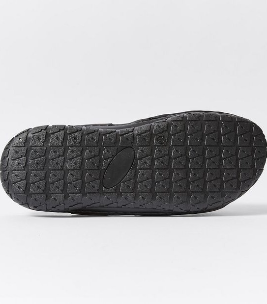 Leather Slip On Crazy Horse Sandals - Dark Brown