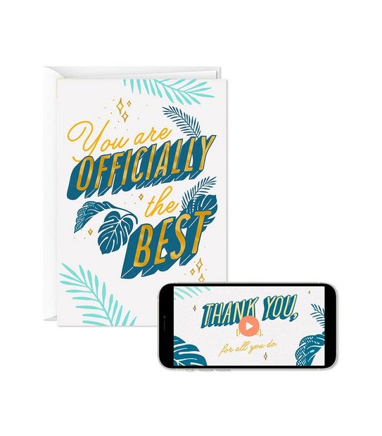 Hallmark You Are the Best Video Greeting Thank-You Card