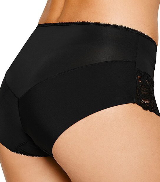 Micro Lace Midi Briefs - Black 2 of 3