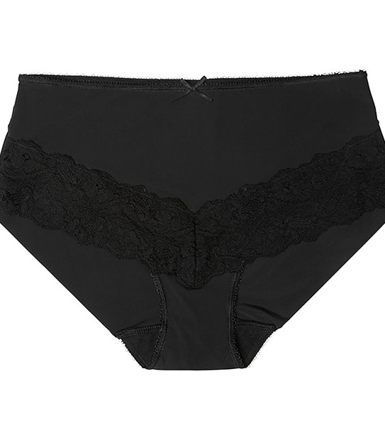 Micro Lace Midi Briefs - Black 3 of 3