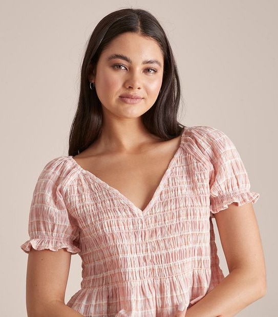 Lily Loves Shirred Bodice Blouse 2 of 6
