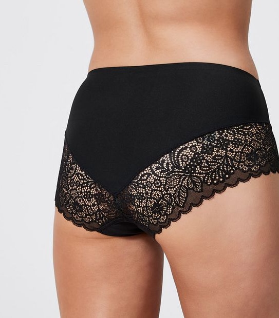 Bella Bonded Microfibre and Lace Midi Briefs; Style: LMD98989