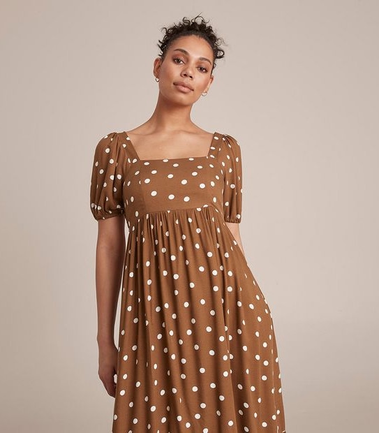 Lily Loves Puff Sleeve Midi Dress