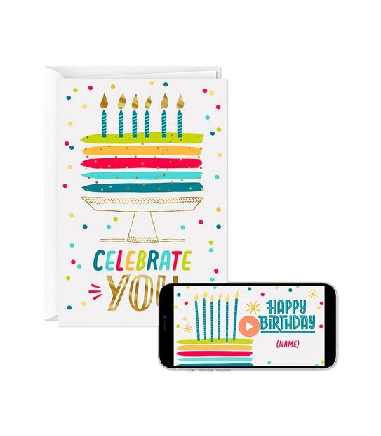 Hallmark Celebrate You Cake Video Greeting Birthday Card