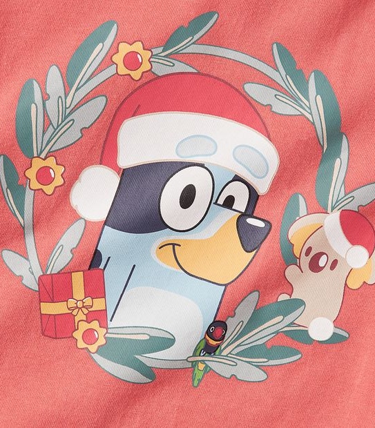 Kids Bluey Christmas Matching Cotton Pyjama Set