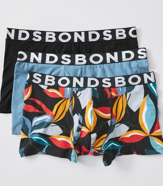 Bonds 3 Pack Everyday Trunks