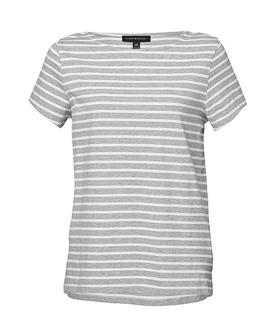 Dannii Minogue Petites Boatneck T-Shirt - Grey / White