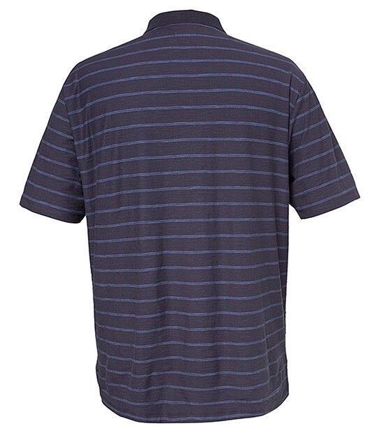 Men's Mr Big Striped Polo Shirt - Blue