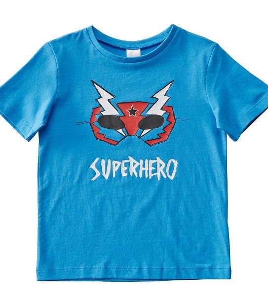 Short Sleeve Super Hero Print T-Shirt