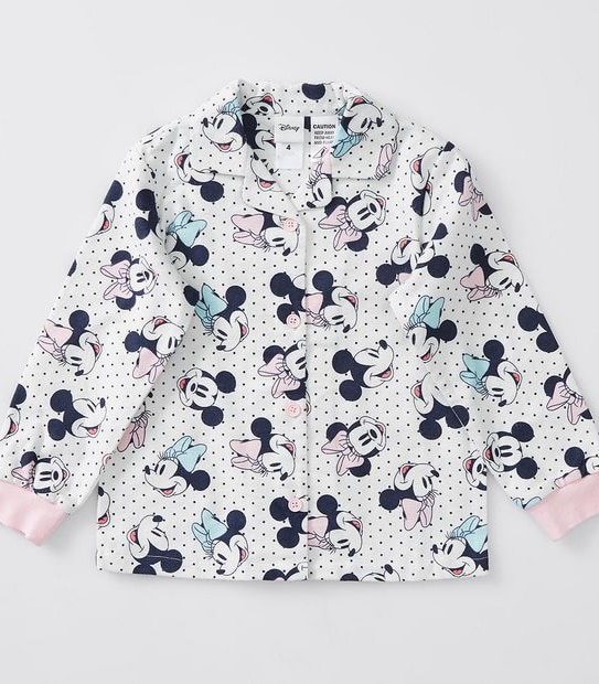 Disney Minnie Mouse Flannelette Pyjama Set - White