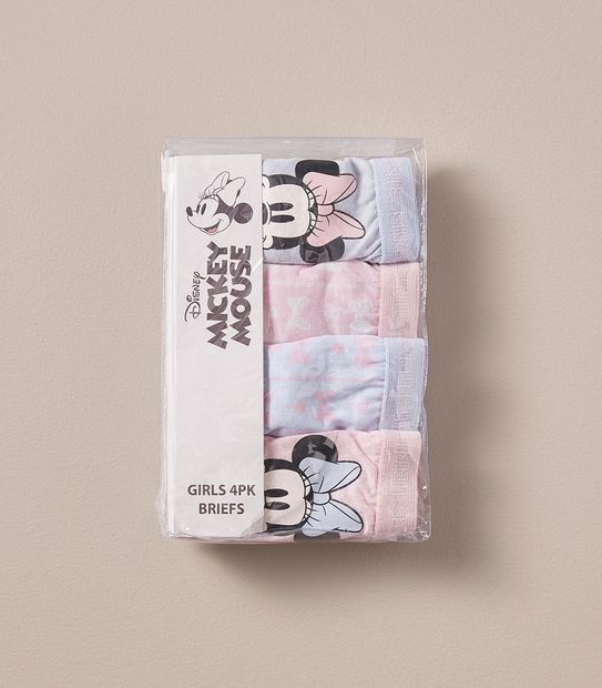 4 Pack Disney Minnie Mouse Briefs