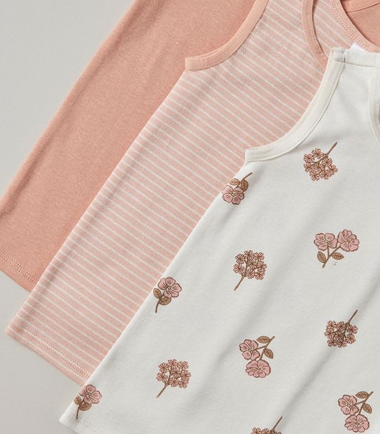 3 Pack Baby Organic Cotton Vests