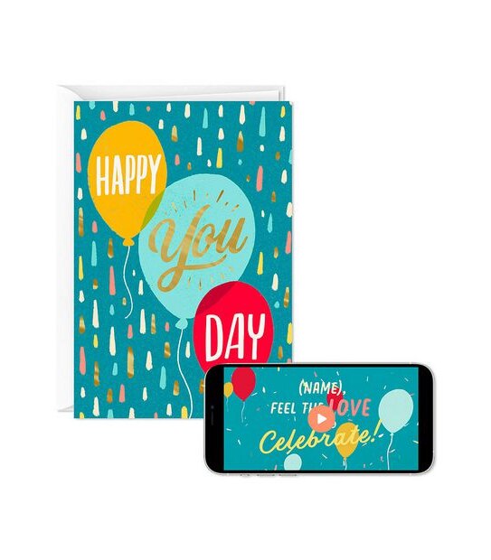 Hallmark Happy You Day Balloons Video Greeting Birthday Card