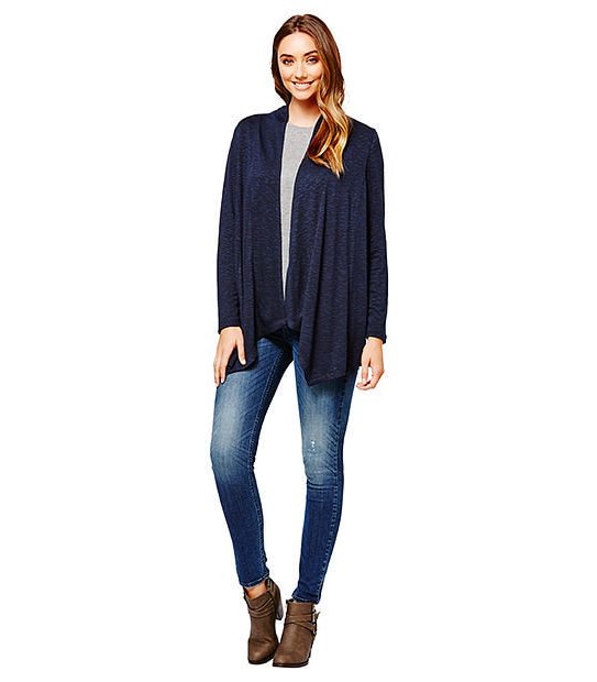 Textured Cardigan - Navy