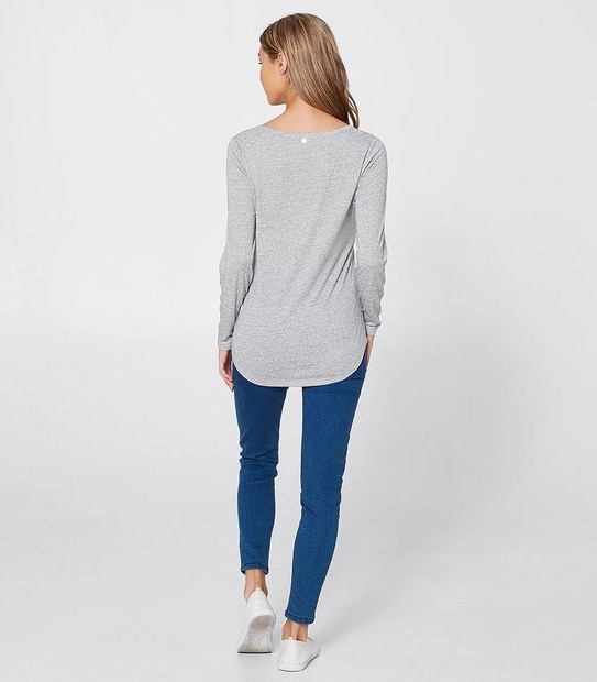 Dannii Minogue Petites Long Sleeve Jersey T-Shirt 2 of 3