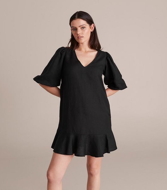 Preview Linen Blend Mini Dress