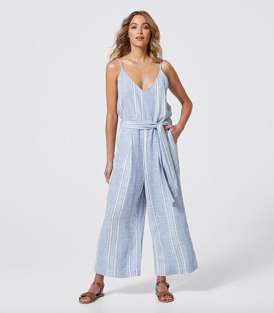 Linen Blend Cami Jumpsuit
