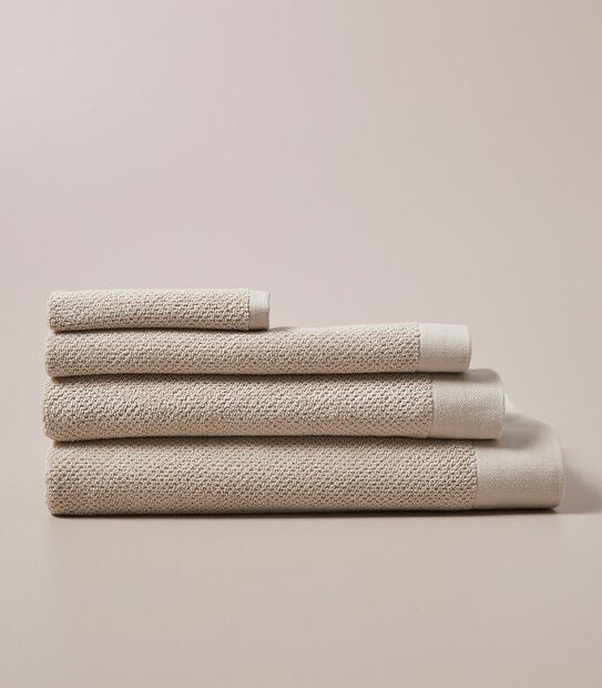 Flynn Cotton and Viscose derived from Bamboo Face Washer - Parchment